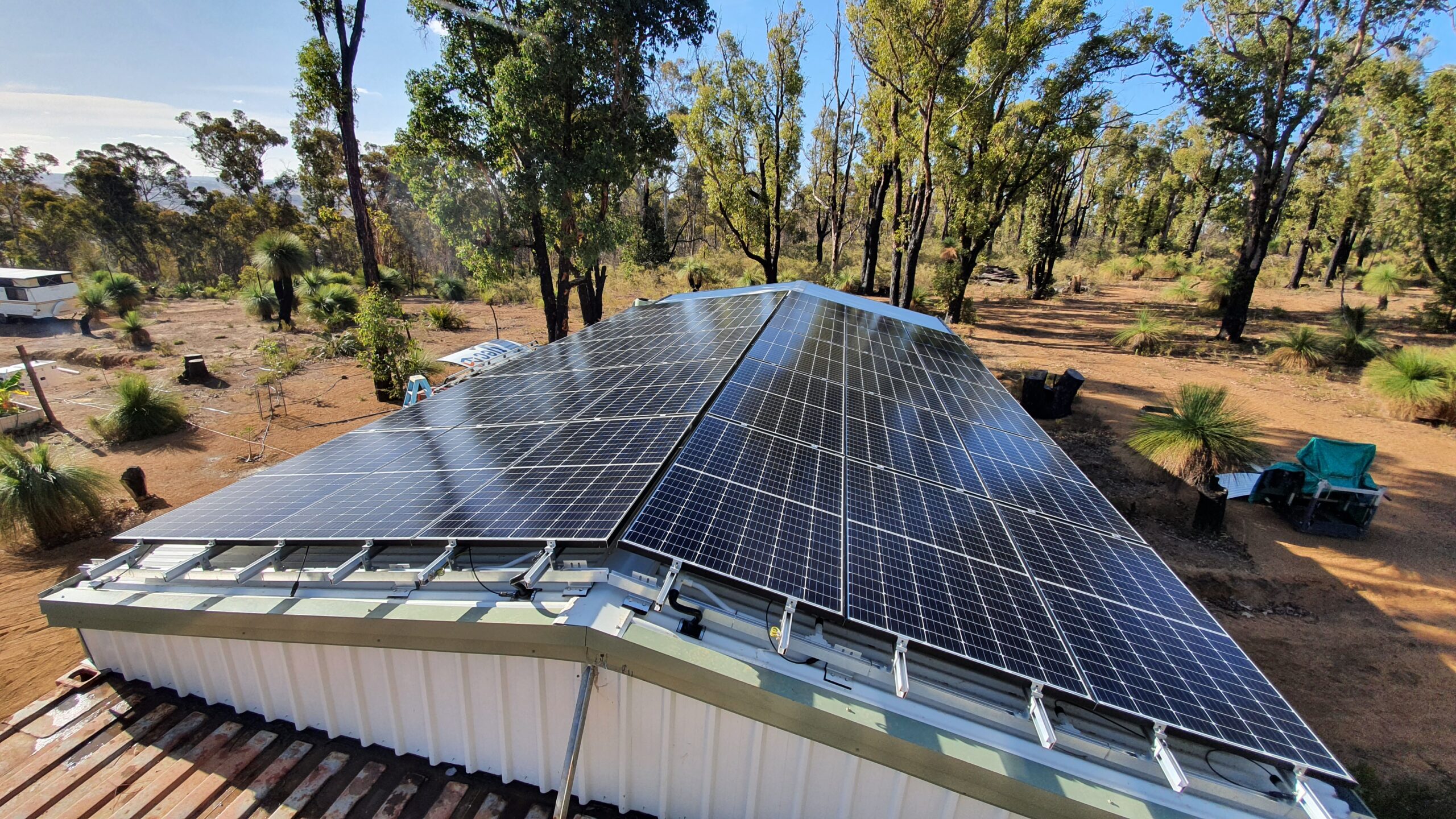 East-west configured PV array Quindanning